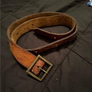 Brown Leather Belt for Men